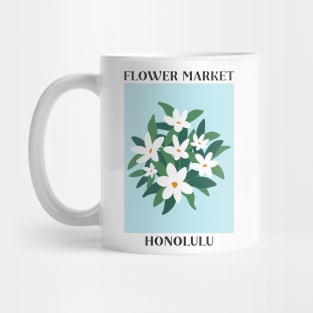 Flower Market Honolulu White Jasmine Mug